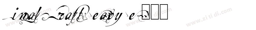 Final Draft Heavy Re字体转换